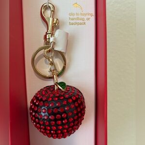 Sparkling Red Apple Keychain
